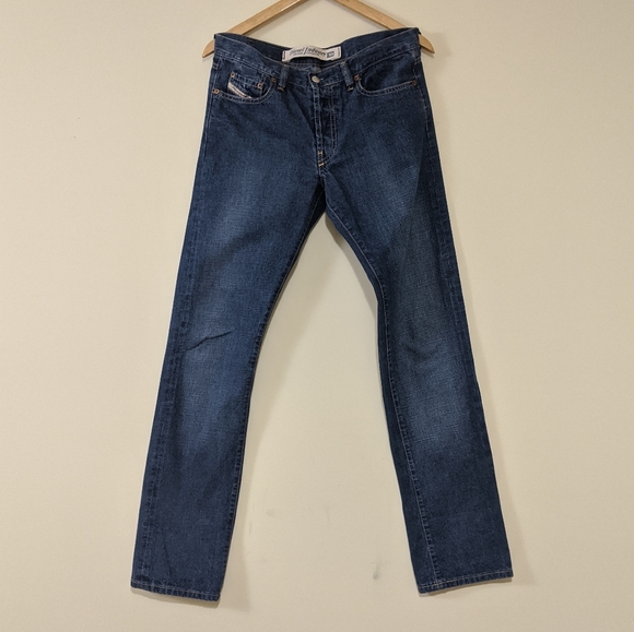 Diesel Denim - Diesel Denim Xerox Button Fly Straight Leg Jeans